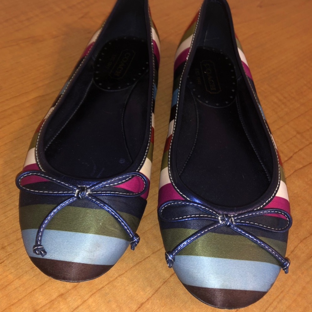 STRIPED COACH FLATS